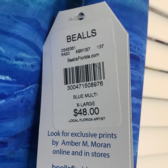 New with tags Art and Sol aerobic pants in ocean blue waves/water pattern. - Picture 8 of 8